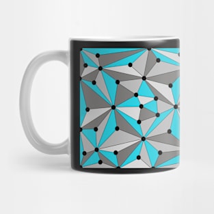 Abstract geometric pattern - gray and blue. Mug